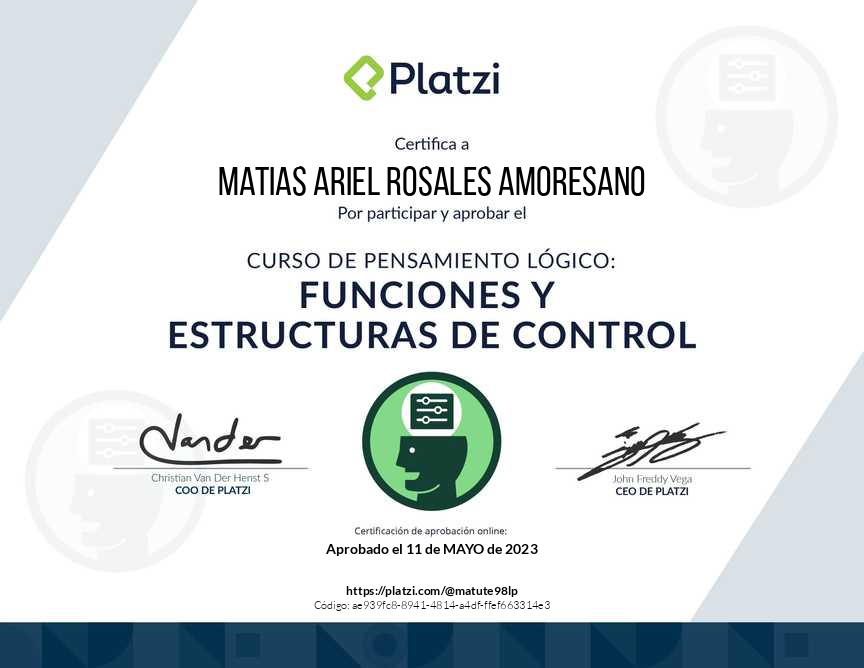 Funciones y estructuras de control